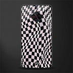 trippy b&w check pattern glass case for vivo s1 pro image