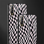 trippy b&w check pattern glass case for vivo s1 image-2