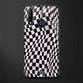 trippy b&w check pattern glass case for vivo z1 pro image