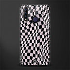 trippy b&w check pattern glass case for vivo z1 pro image