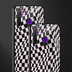 trippy b&w check pattern glass case for realme 5 image-2