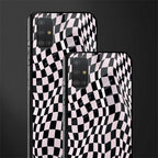 trippy b&w check pattern glass case for samsung galaxy a51 image-2