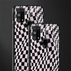 trippy b&w check pattern glass case for samsung galaxy m31 prime edition image-2