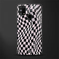 trippy b&w check pattern glass case for samsung galaxy m31 prime edition image