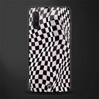 trippy b&w check pattern glass case for samsung galaxy note 10 image
