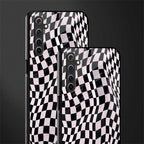 trippy b&w check pattern glass case for realme 6 pro image-2