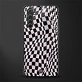 trippy b&w check pattern glass case for realme 6i image