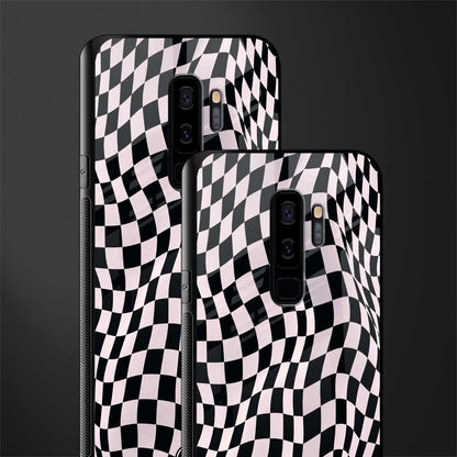 trippy b&w check pattern glass case for samsung galaxy s9 plus image-2