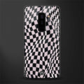 trippy b&w check pattern glass case for samsung galaxy s9 plus image