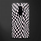 trippy b&w check pattern glass case for samsung galaxy s9 plus image