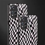 trippy b&w check pattern glass case for xiaomi 11i 5g image-2