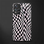 trippy b&w check pattern glass case for xiaomi 11i 5g image
