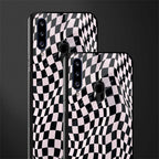 trippy b&w check pattern glass case for samsung galaxy a20s image-2