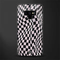 trippy b&w check pattern glass case for samsung galaxy note 9 image