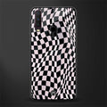 trippy b&w check pattern glass case for vivo y15 image