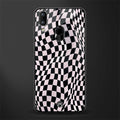 trippy b&w check pattern glass case for vivo y95 image