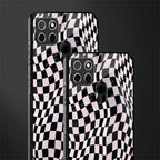 trippy b&w check pattern glass case for realme narzo 20 image-2