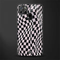 trippy b&w check pattern glass case for realme c25 realme c25s image