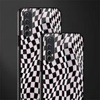 trippy b&w check pattern glass case for realme narzo 20 pro image-2