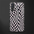 trippy b&w check pattern glass case for realme narzo 20 pro image