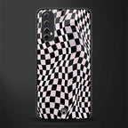 trippy b&w check pattern glass case for realme narzo 20 pro image