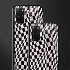 trippy b&w check pattern glass case for samsung galaxy s20 plus image-2