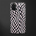 trippy b&w check pattern glass case for samsung galaxy s20 plus image
