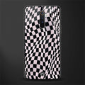 trippy b&w check pattern glass case for realme x2 pro image