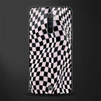 trippy b&w check pattern glass case for realme x2 pro image