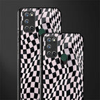 trippy b&w check pattern glass case for realme 7i image-2