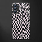 trippy b&w check pattern glass case for oppo reno 5 pro image