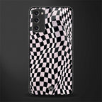 trippy b&w check pattern glass case for samsung galaxy s20 fe image
