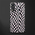 trippy b&w check pattern glass case for vivo y51a image