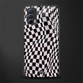 trippy b&w check pattern glass case for realme x7 image