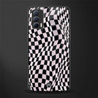 trippy b&w check pattern glass case for realme x7 image