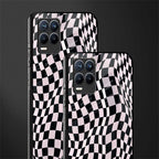 trippy b&w check pattern glass case for realme 8 pro image-2