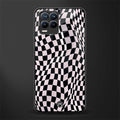 trippy b&w check pattern glass case for realme 8 pro image