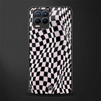 trippy b&w check pattern glass case for realme 8 pro image