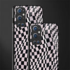 trippy b&w check pattern glass case for oneplus 9 pro image-2