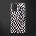 trippy b&w check pattern glass case for realme narzo 30 5g image