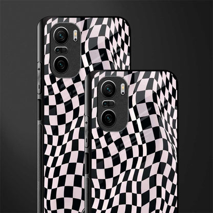 trippy b&w check pattern glass case for mi 11x 5g image-2