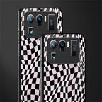 trippy b&w check pattern glass case for mi 11 ultra 5g image-2