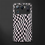 trippy b&w check pattern glass case for mi 11 ultra 5g image