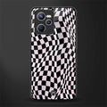 trippy b&w check pattern glass case for realme c35 image