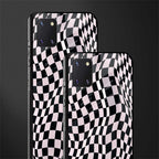 trippy b&w check pattern glass case for samsung galaxy note 10 lite image-2