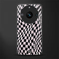 trippy b&w check pattern back phone cover | glass case for realme 11 pro 5g