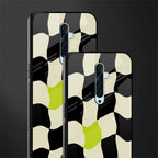 trippy pastel checks glass case for oppo reno 2f image-2