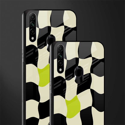 trippy pastel checks glass case for oppo a31 image-2