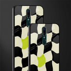 trippy pastel checks glass case for oppo f11 image-2