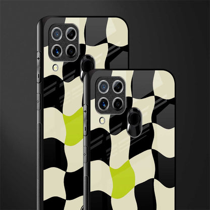 trippy pastel checks glass case for realme c15 image-2